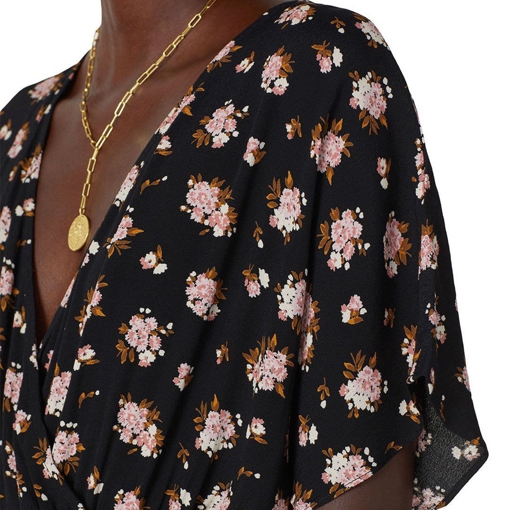 Madewell Wide Leg Floral Jumpsuit in Dandelion Bouquet - Size X-Small - Picture 6 of 13